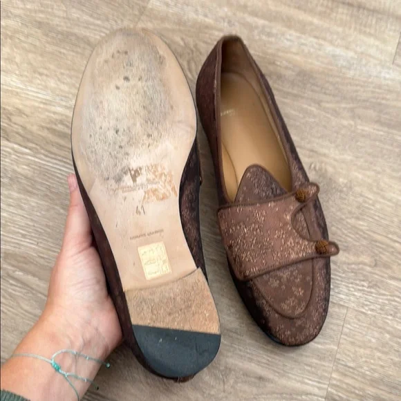 Superglamourous Elegant Brown Loafers. Size 41 display picture 1